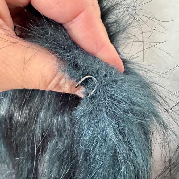 Free People Frankie Faux Fur Coat Moss Green Women's Size S - Picture 4 of 13